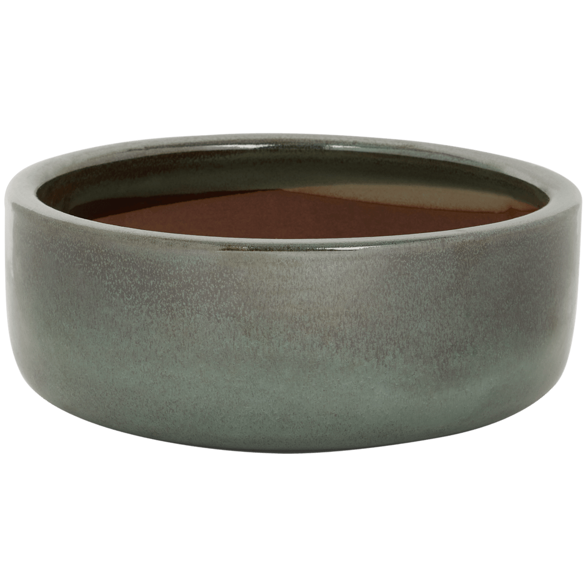 Pot rond en céramique émaillée