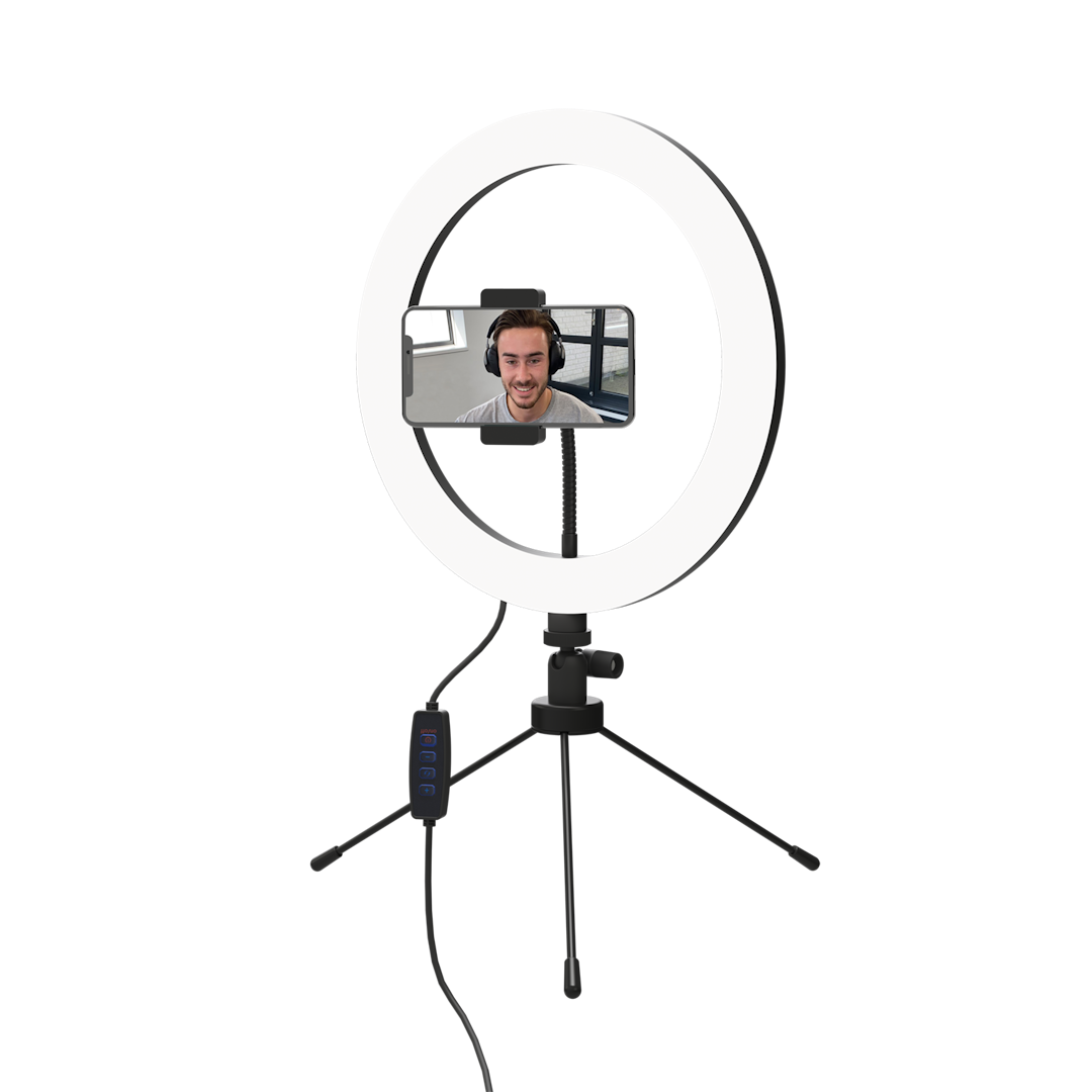 Lampe ronde pour selfie avec trépied