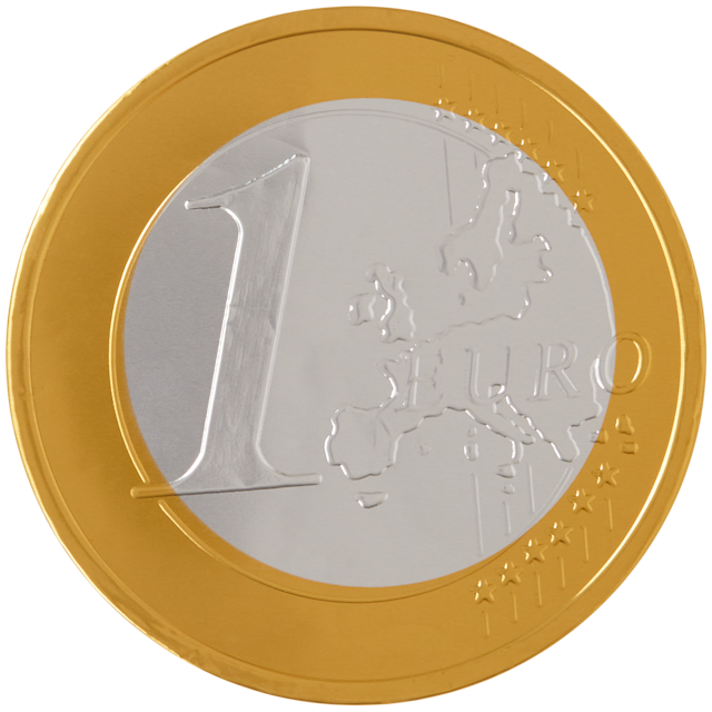 Moneta euro z mlecznej czekolady Smikkelhuys