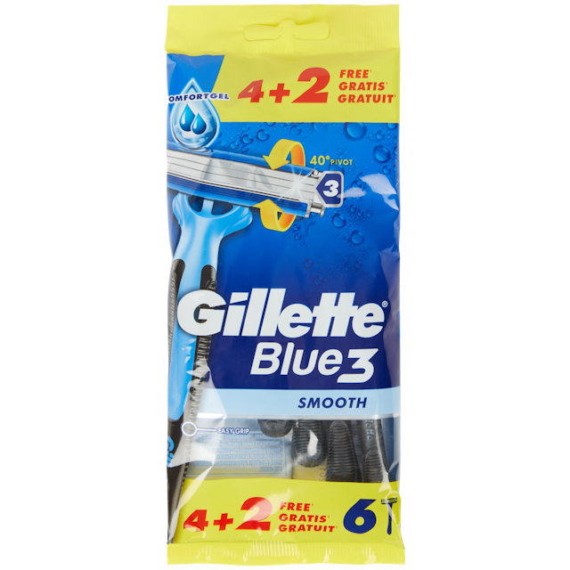Jednorázové žiletky Blue3 Gillette Smooth