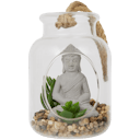 Vasetto di vetro con Buddha