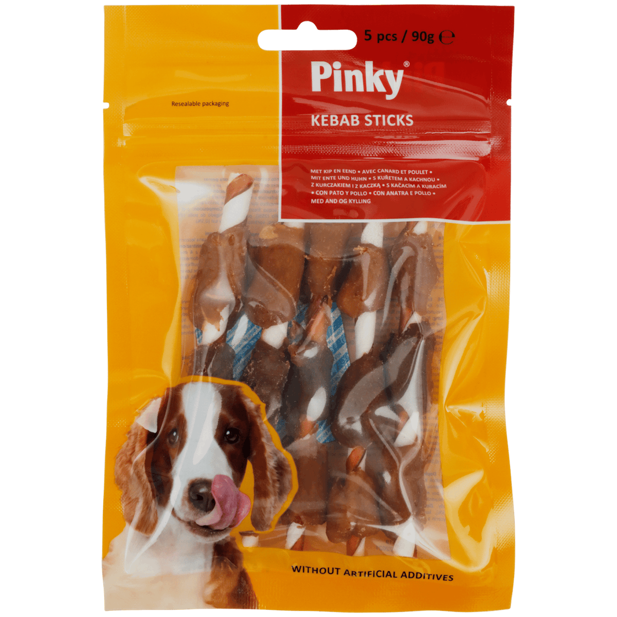 Snack pour chiens brochette Pinky