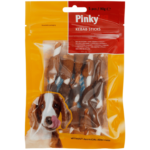 Snack pour chiens brochette Pinky