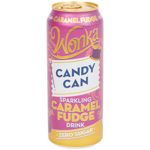 Bebida gaseosa Candy Can Wonka Caramel Fudge