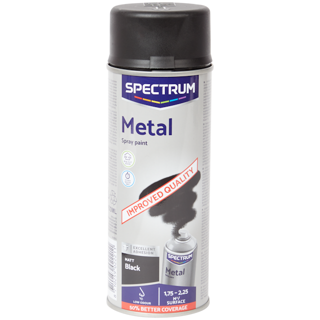 Vernice spray opaca per metallo Spectrum Nera