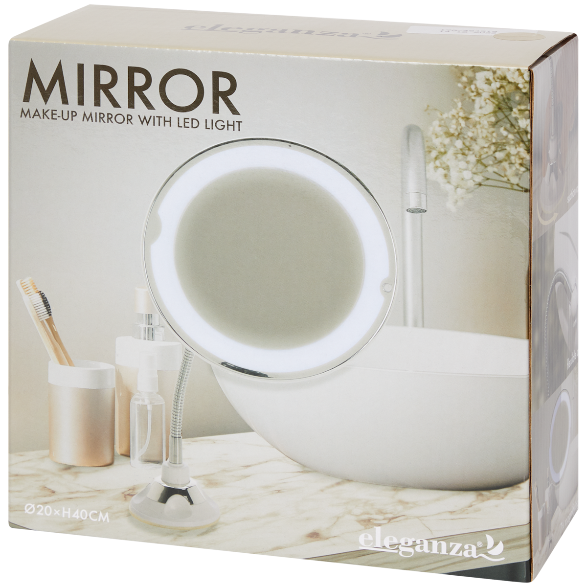 Miroir de maquillage avec LED Eleganza