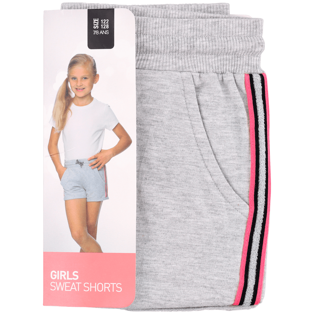 Pantalón corto de deporte infantil con lurex  