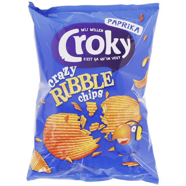 Vroubkované chipsy Croky Paprika