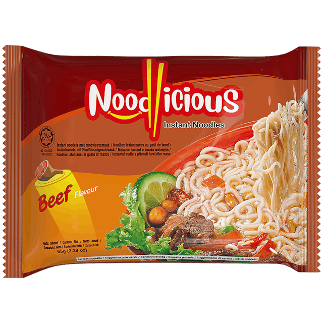 Spaghetti istantanei Noodlicious Beef