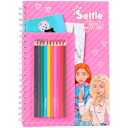 Libro para colorear y con adhesivos Selfie Girls  