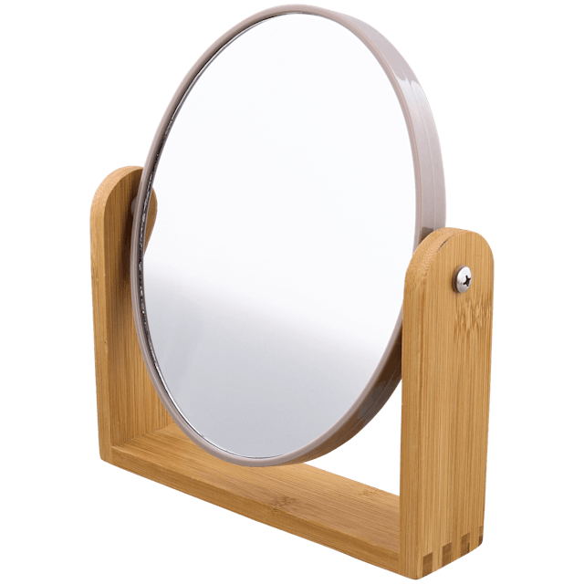 Kosmetické zrcadlo s bambusovým stojanem  