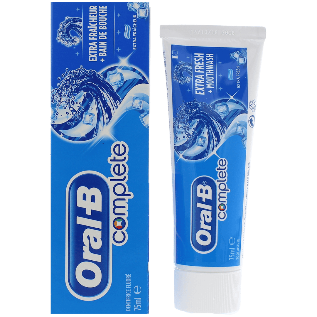 Oral-B tandpasta Complete Extra Fresh + Mouthwash