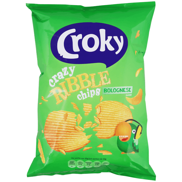 vroubkované chipsy Croky Boloňská omáčka