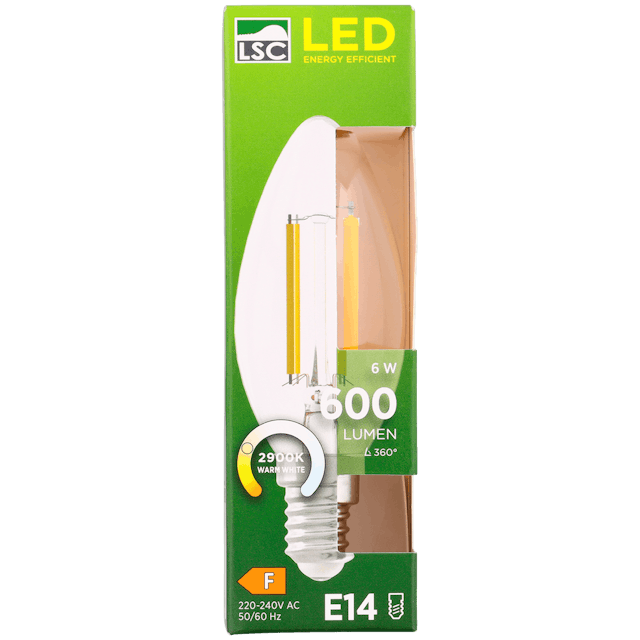 Ampoule bougie LED à filament LSC  