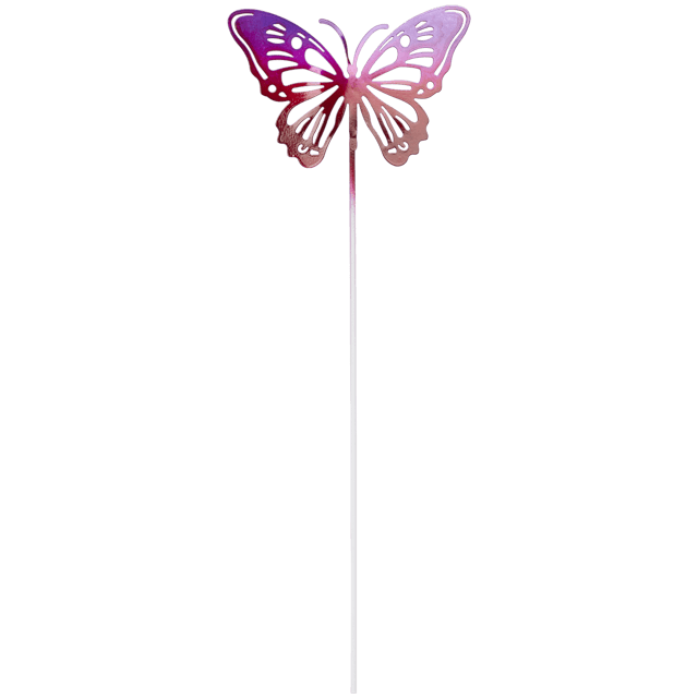 Metallic-Gartenstecker mit Schmetterling  