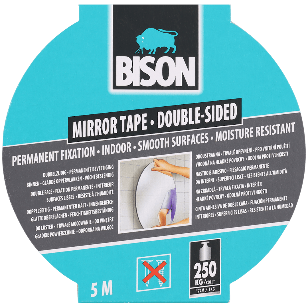 Cinta adhesiva para espejos Bison  