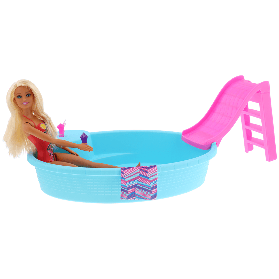 Barbie met zwembad  