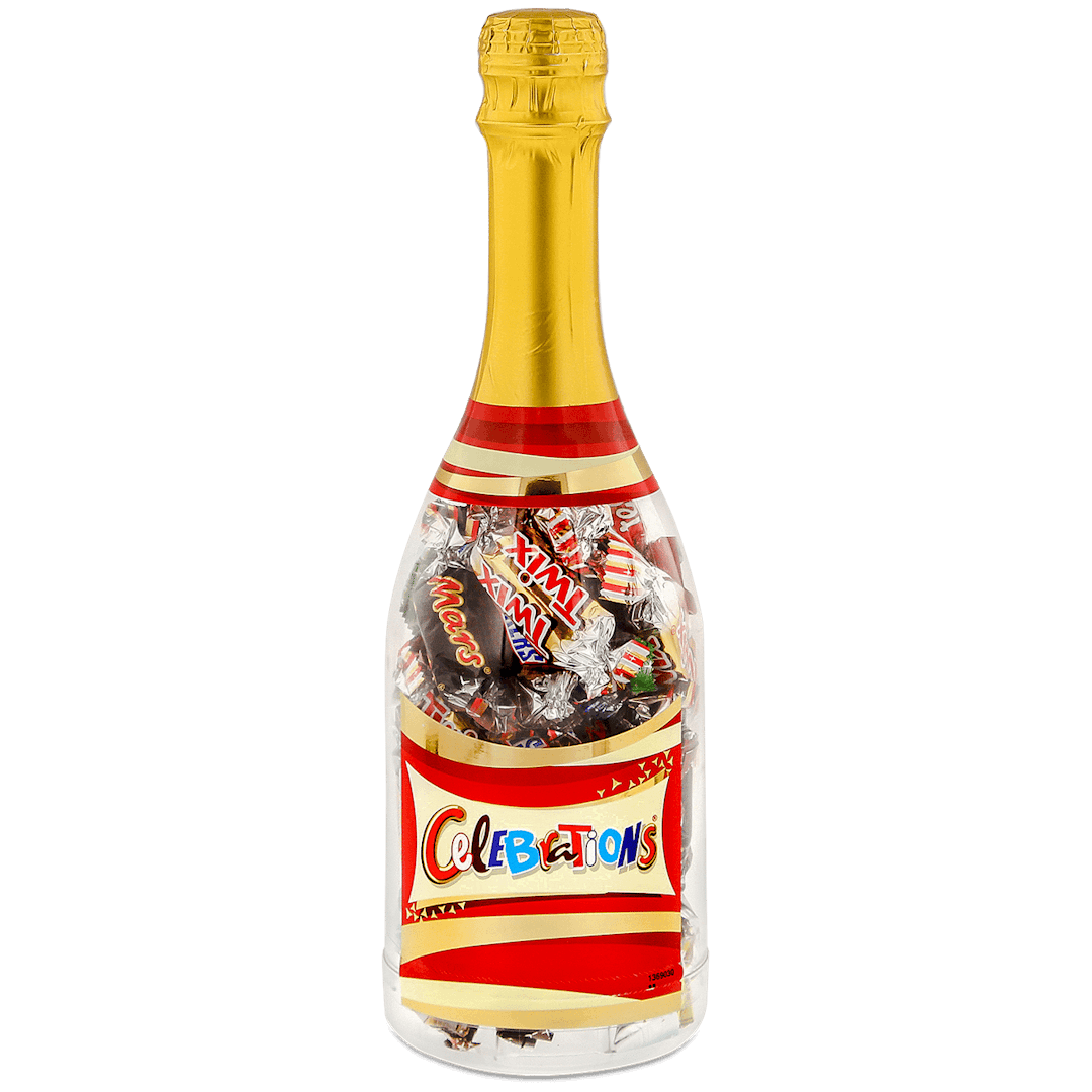 Bottiglia con cioccolatini Celebrations  