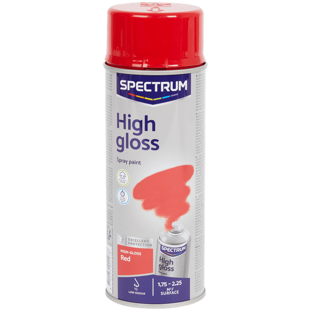 Spectrum hoogglans spuitverf rood Rood 400 g | Action.com